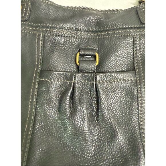 The Sac Kendra Pebbled Black Leather Crossbody Bag Adjustable Strap - Picture 12 of 12